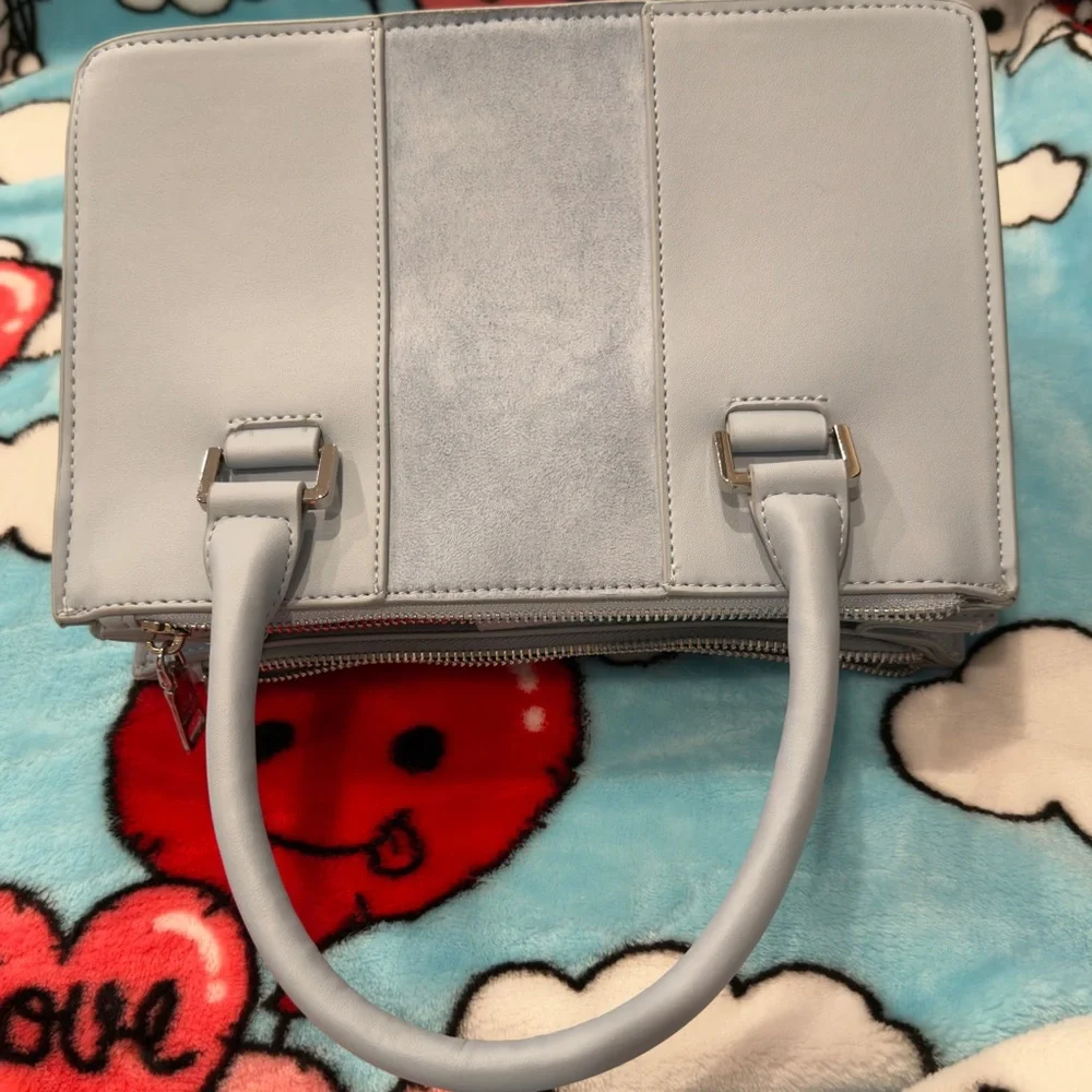 Steve Madden Baby Blue Satchel with Removable Longer Strap